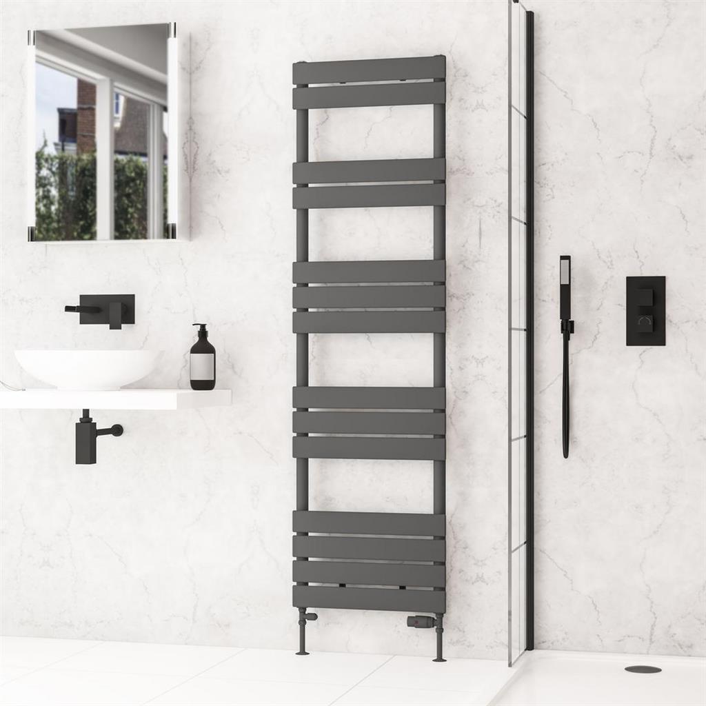 Addington II Towel Rail 1750 x 500 Type10 Matt Anthracite