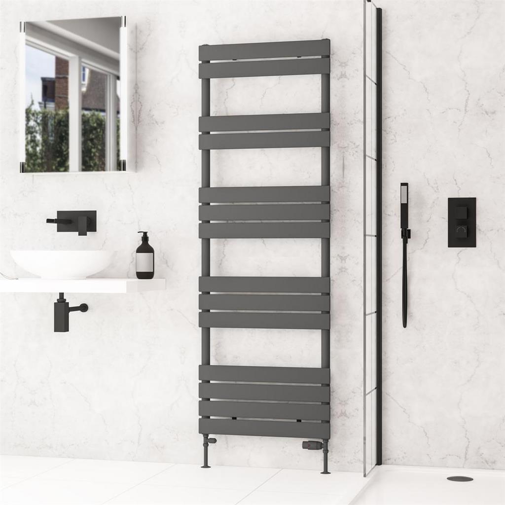 Addington II Towel Rail 1750 x 600 Type10 Matt Anthracite