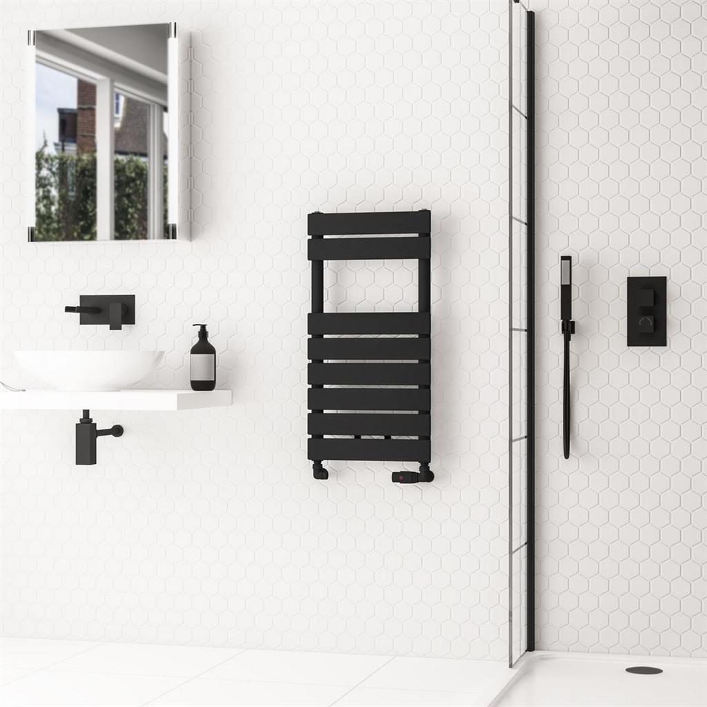 Addington II Towel Rail 790 x 400 Type10 Matt Black