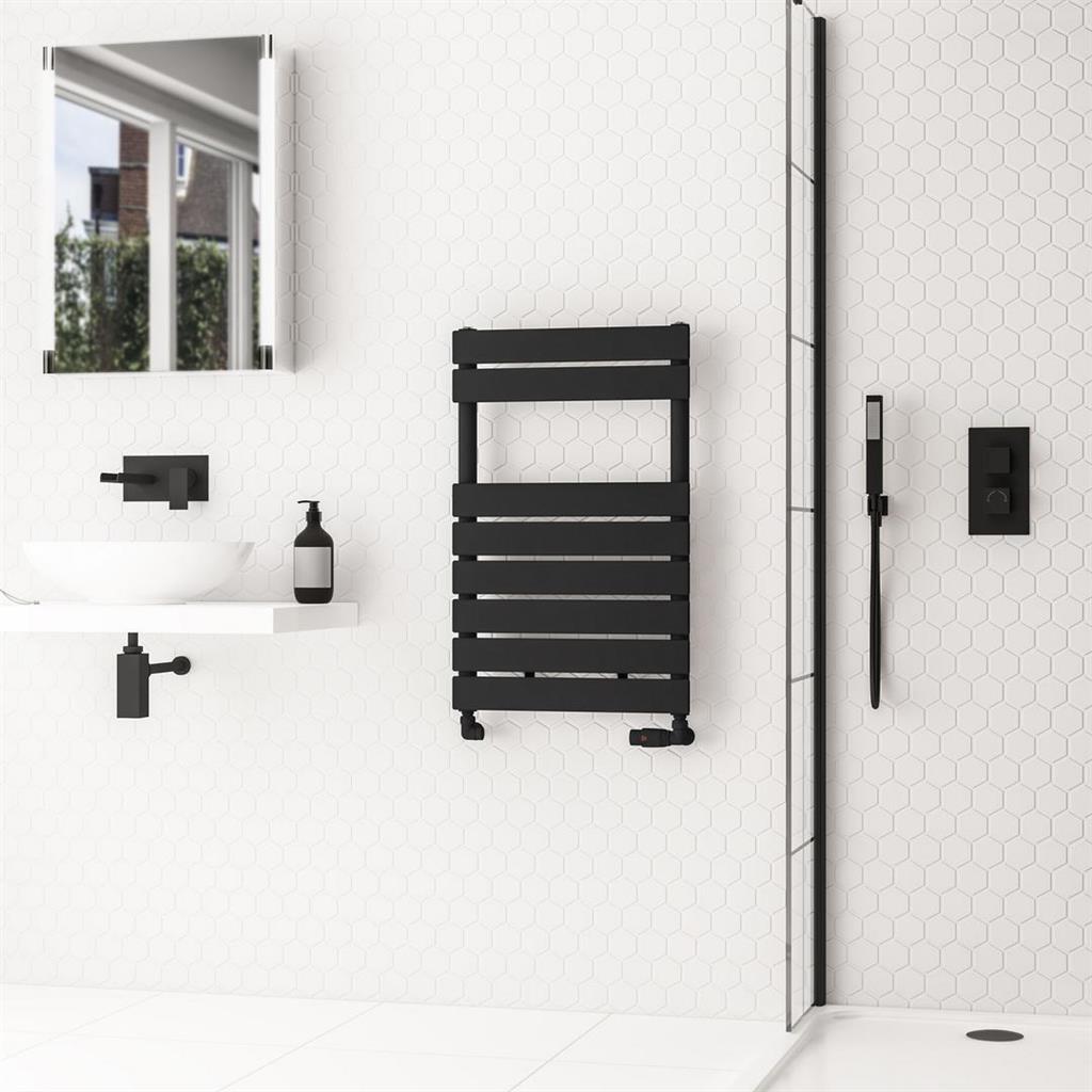 Addington II Towel Rail 790 x 500 Type10 Matt Black