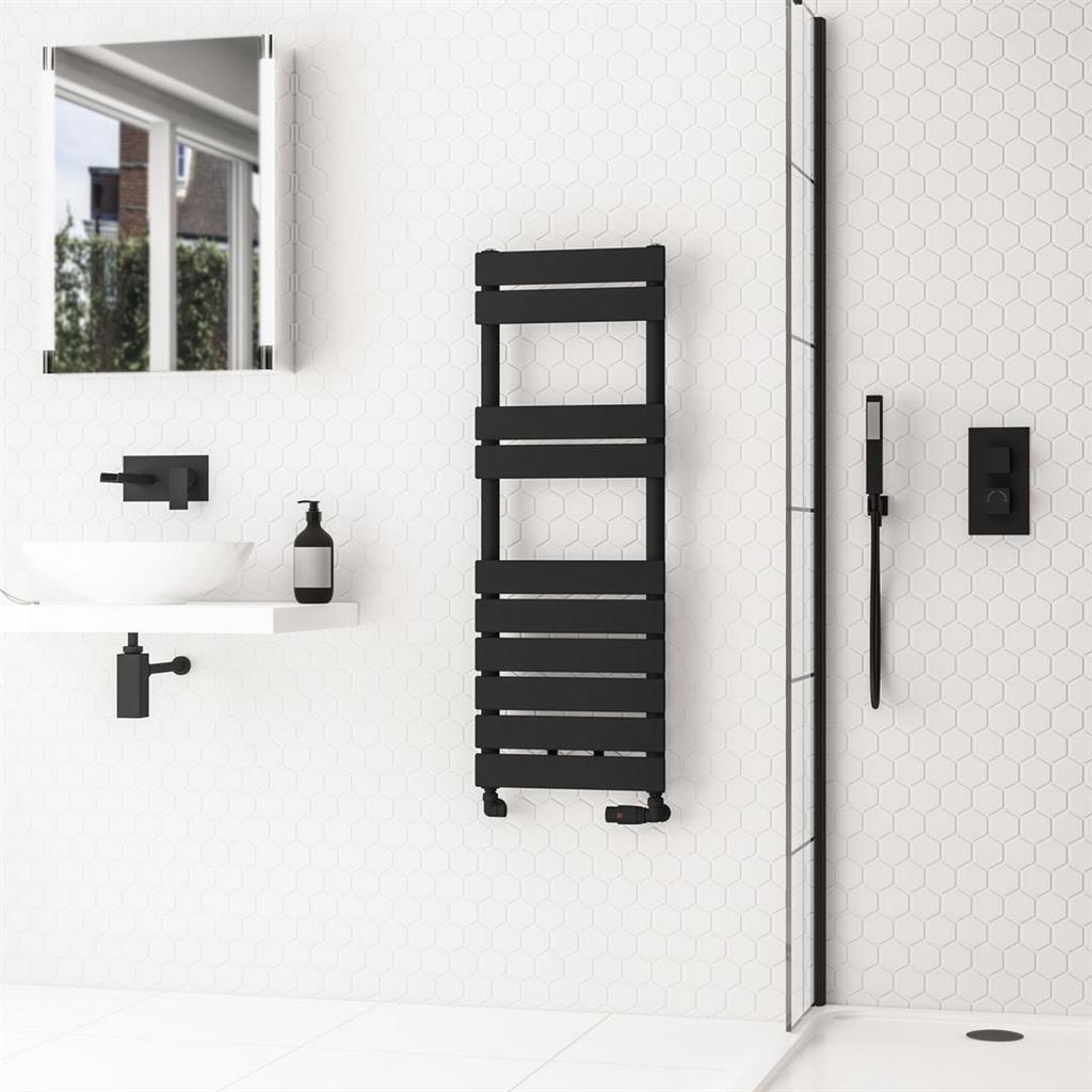 Addington II Towel Rail 1110 x 400 Type10 Matt Black