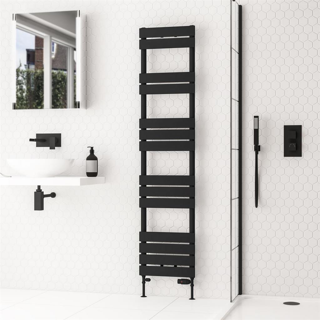 Addington II Towel Rail 1750 x 400 Type10 Matt Black