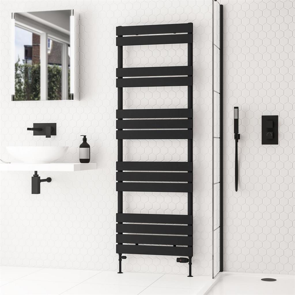 Addington II Towel Rail 1750 x 600 Type10 Matt Black