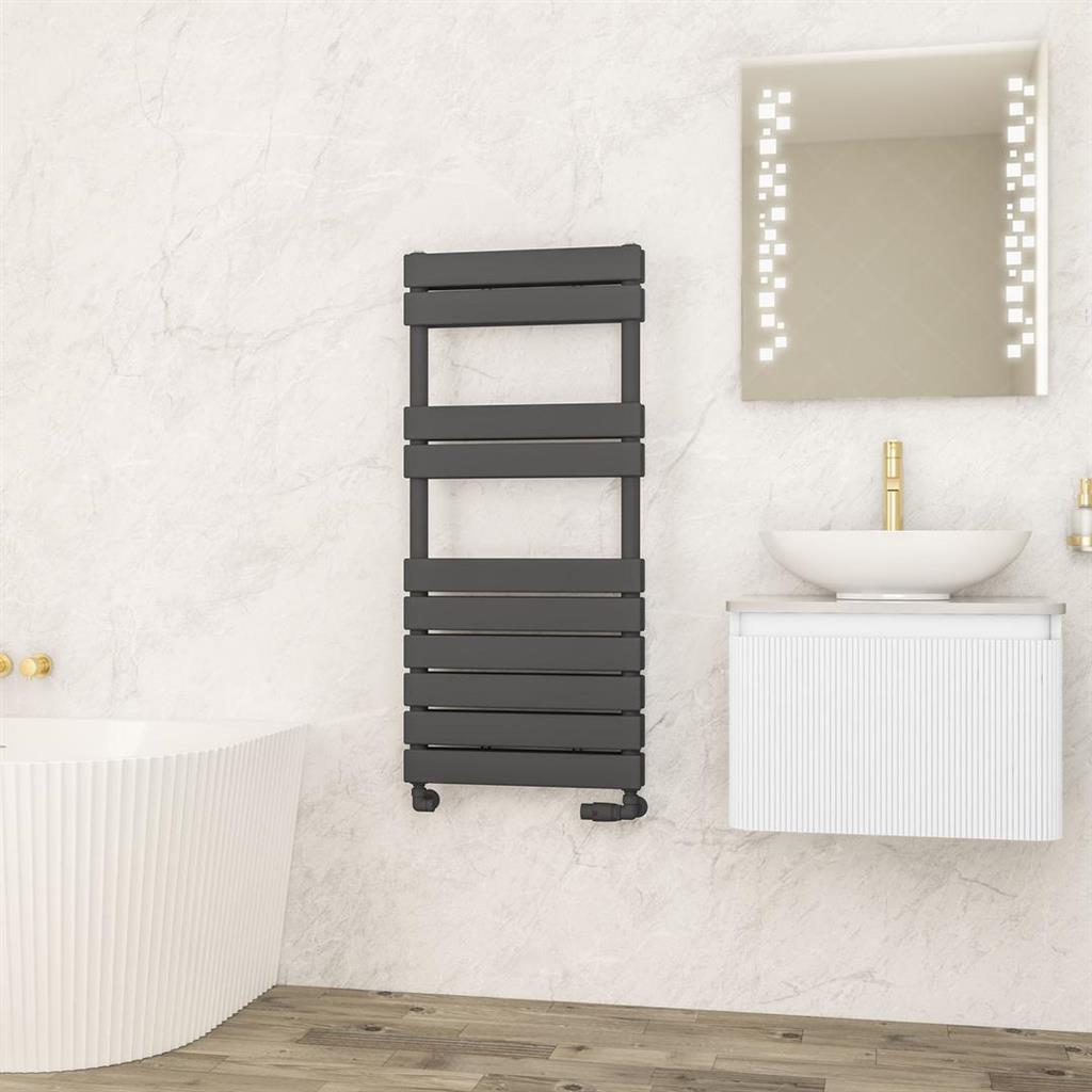 Addington II Towel Rail 1110 x 500 Type20 Matt Anthracite