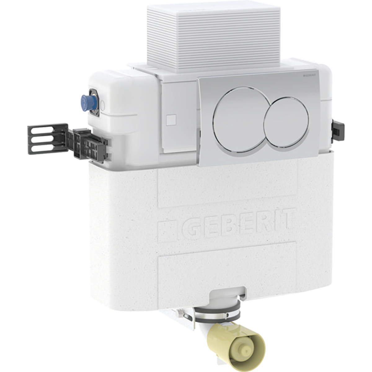 Geberit Alpha 82cmH Concealed Cistern, plus Alpha01 Round Flush Plate