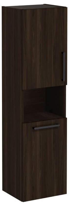 Vitra Root Flat Short unit with laundry basket, 40cm, LHH Walnut