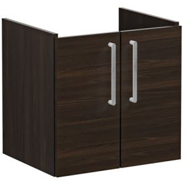 Vitra Root Flat Washbasin Unit with doors, 60cm Walnut