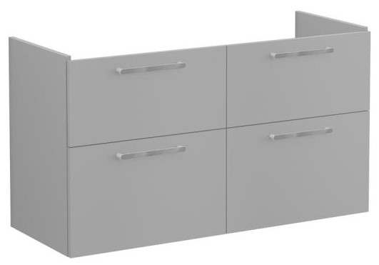 Root Flat Washbasin Unit 120cm, Matt Rock Grey, with four drawers