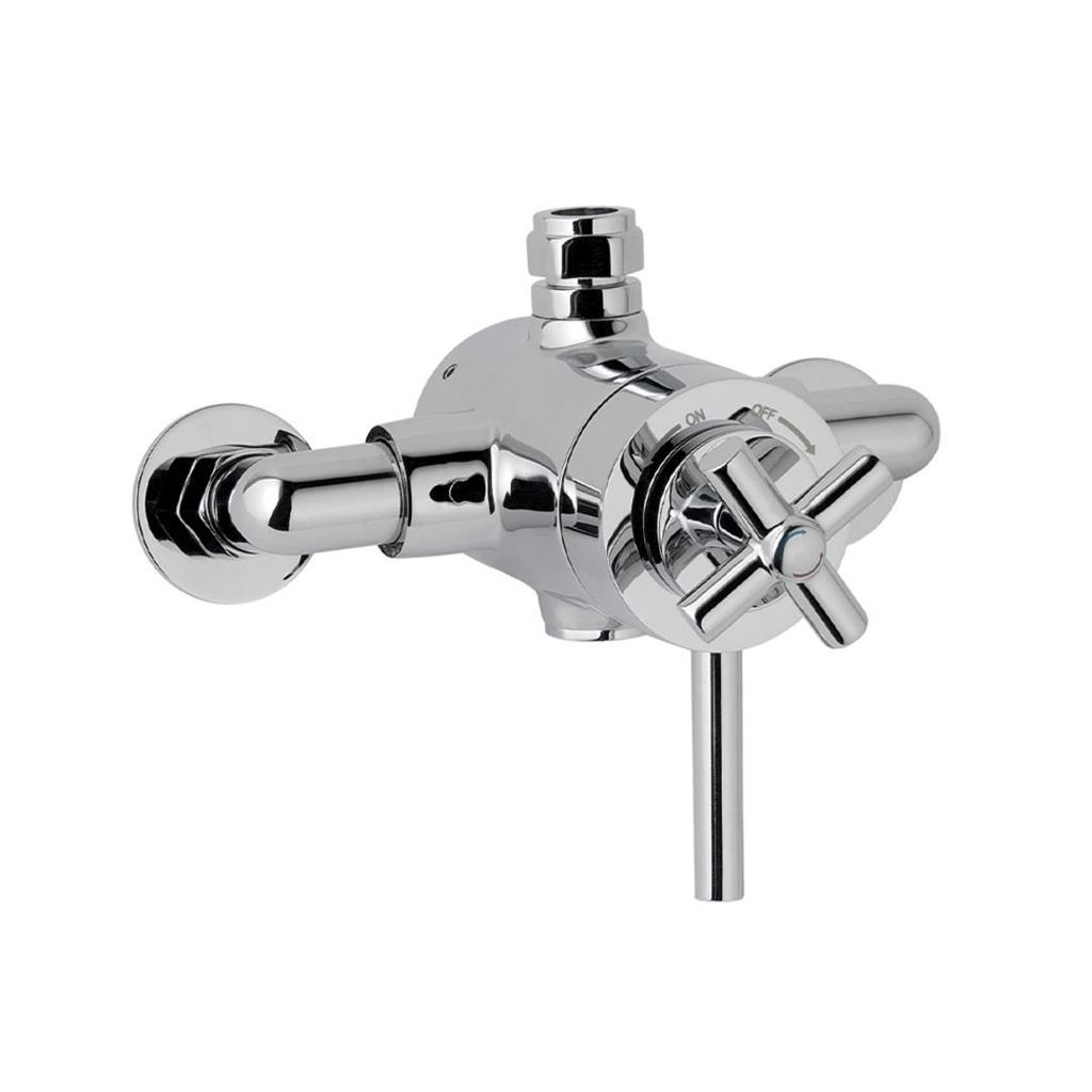 Exposed Thermostatic Crosshead Shower Valve - Chrome