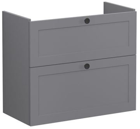 Vitra Root Classic Washbasin Unit 2 drawers, compact, 80cm Matt Grey