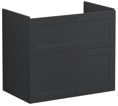 Vitra Root Classic Washbasin Unit 80cm Matt Graphite