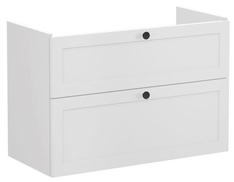 Root Classic Washbasin Unit 100cm, Matt Light Grey , with two drawers