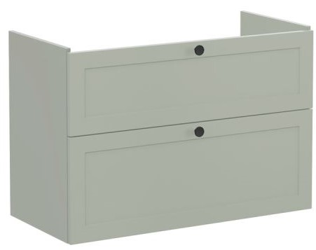 Root Classic Washbasin Unit 100cm, Matt Retro Green, with two drawers