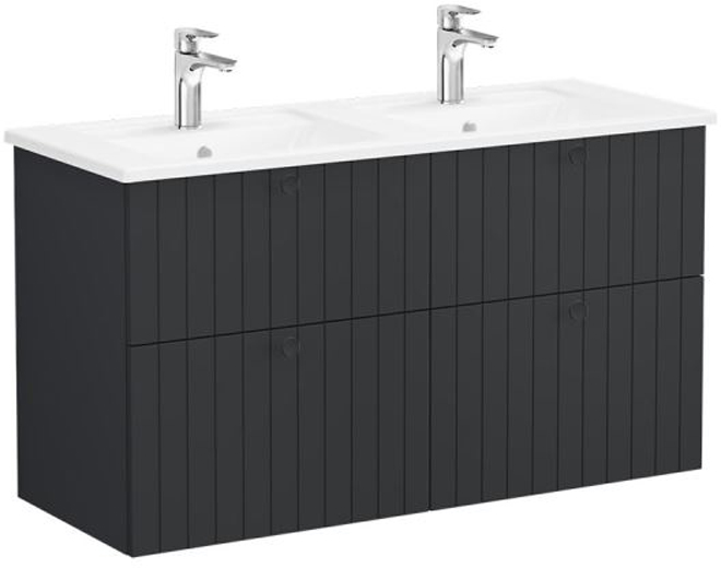Vitra Root Groove Washbasin Unit 120cm Matt Dark Blue