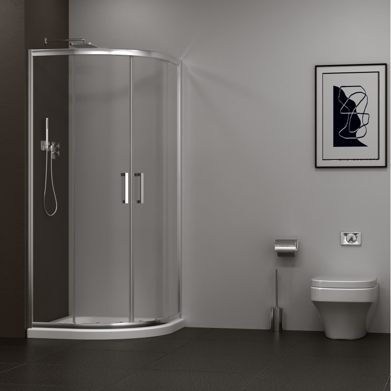 Kleen Shower Enclosure Quadrant Door - 800X800X1900X6Mm (SEQD80)