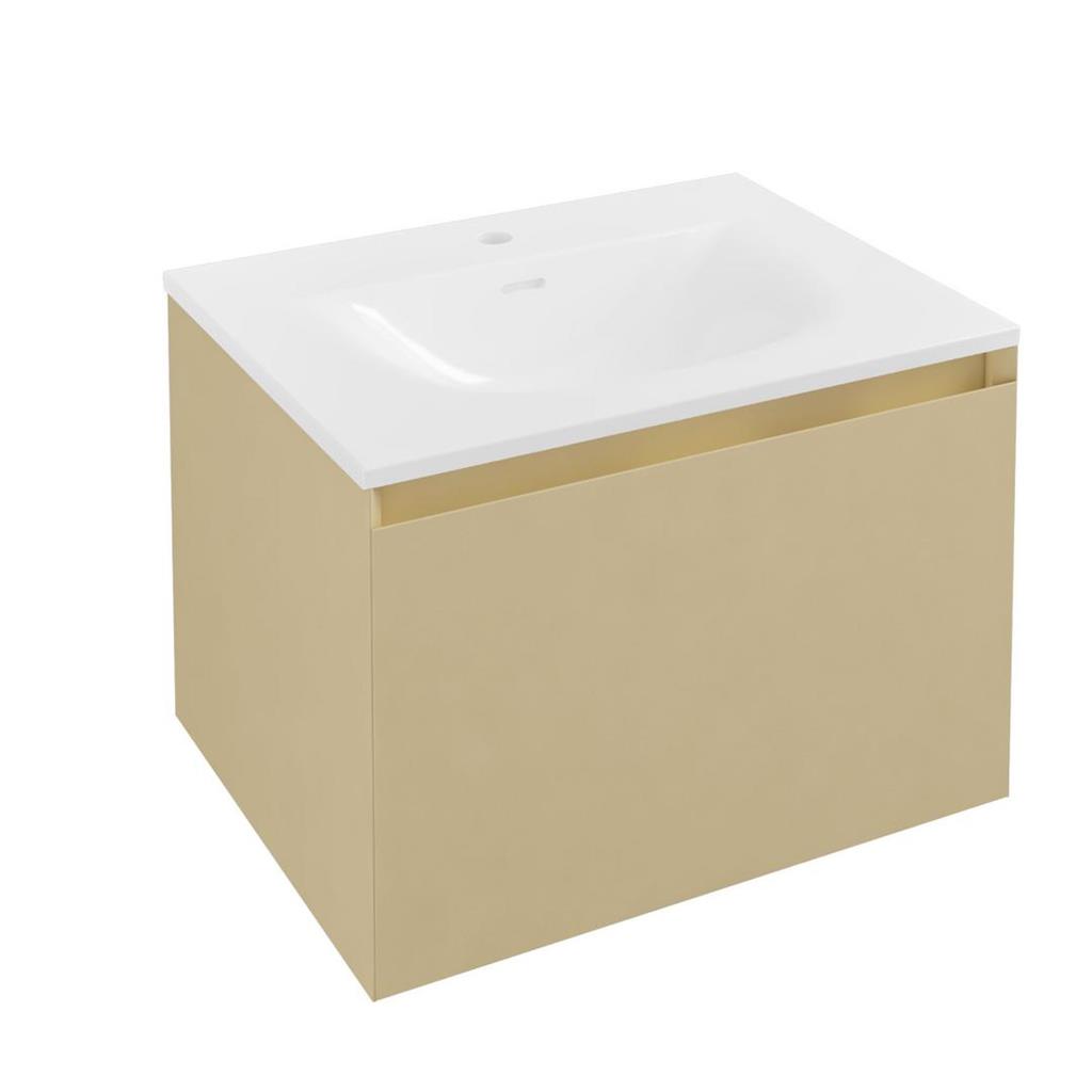 Badbury 60cm Wall Hung Unit 1 Drawer Linen