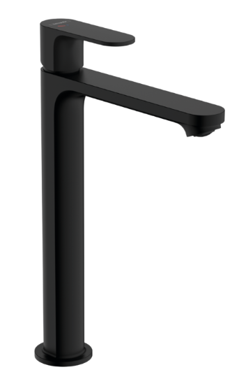 Rebris S Single lever basin mixer 240 CoolStart for washbowls with pop-up waste - Matt Black