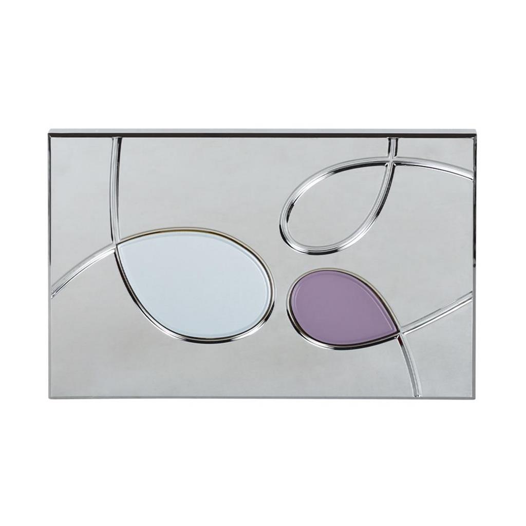 W Series Rod Operated Push Plate / Flush Plate - Chrome with Colour Buttons
