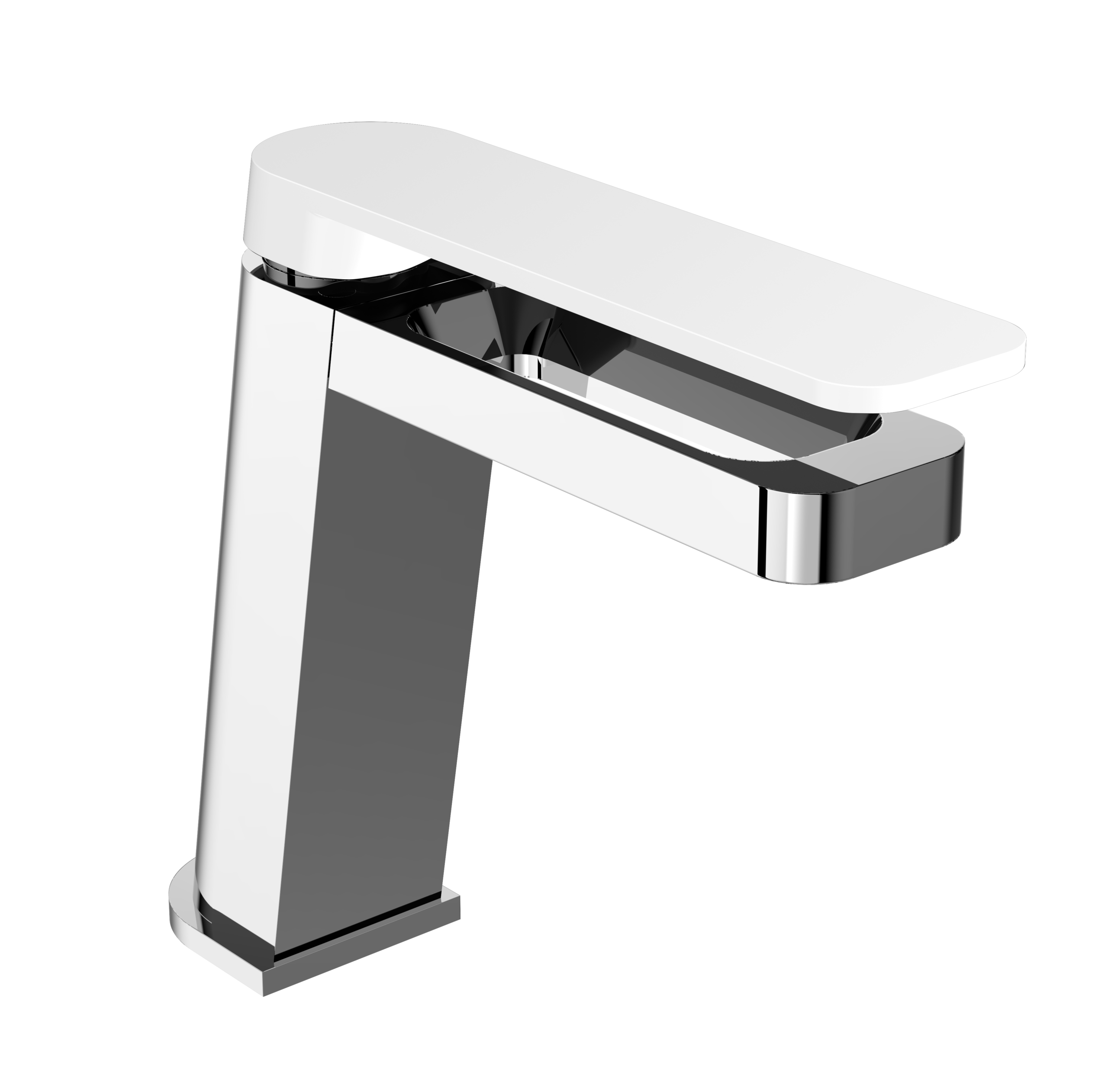 JTP - AXEL Single Lever Basin Mixer, Matt White Handle