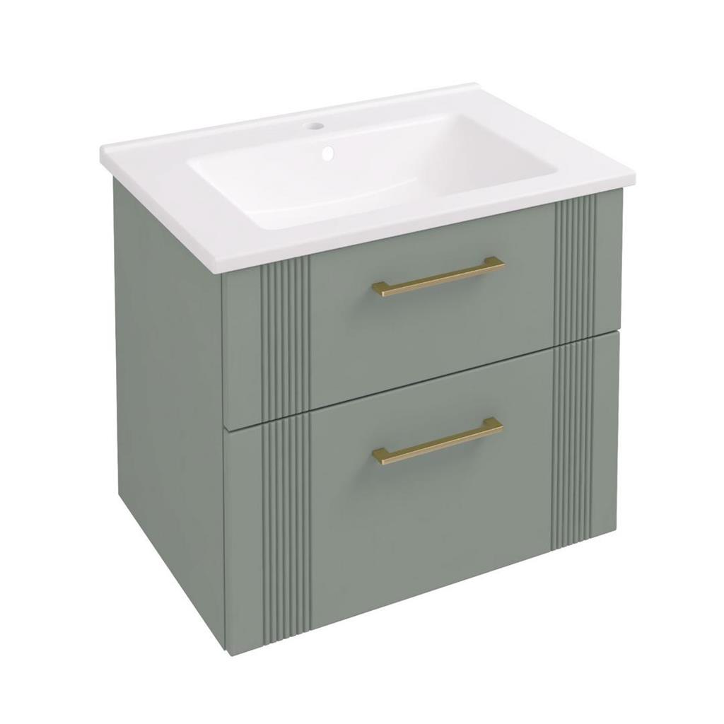 Cranham 60 Wall Hung Vanity Unit Sage Green