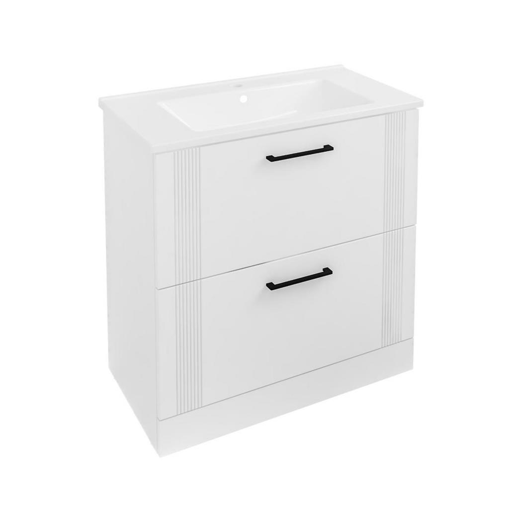 Cranham 80 Floorstanding Vanity Unit Matt White
