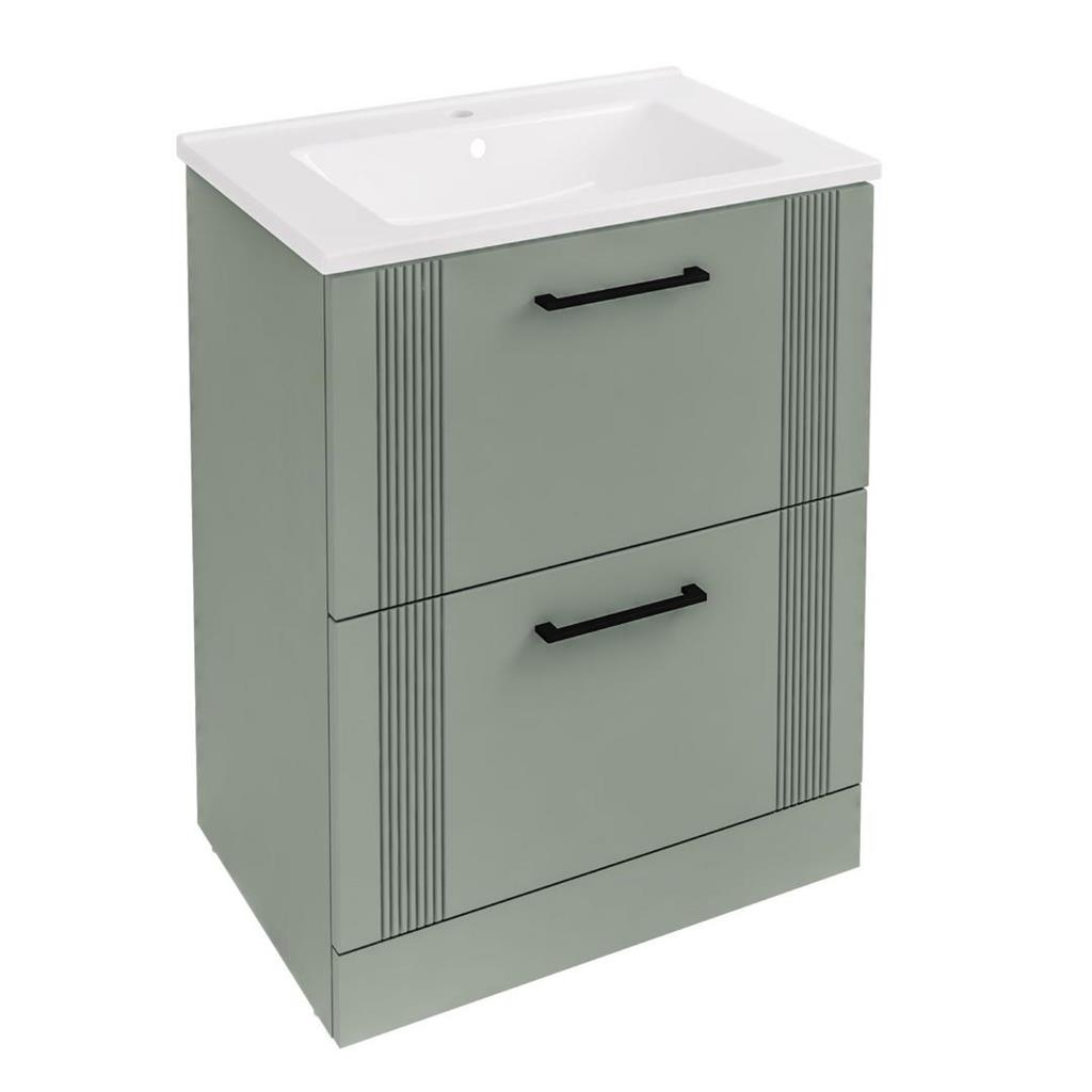Cranham 60 Floorstanding Vanity Unit Sage Green