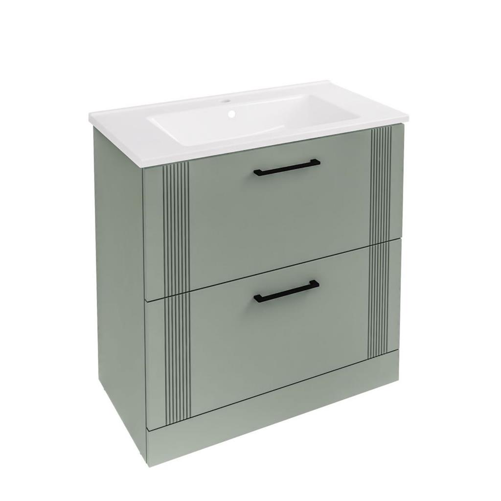 Cranham 80 Floorstanding Vanity Unit Sage Green