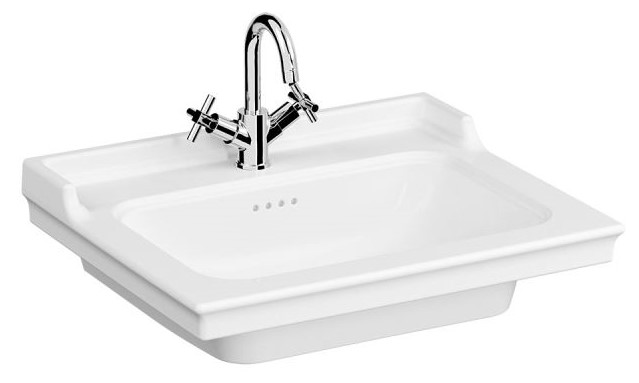 Valarte Vanity Washbasin 1 Tap Hole 80 cm, White