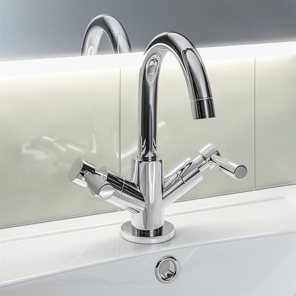 Leith Basin Mono Tap with Push Button Waste Chrome