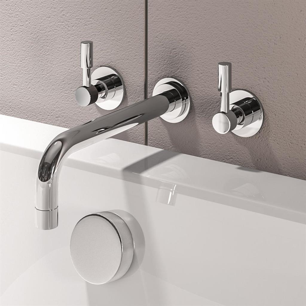 Leith Wall Mounted Bath Filler Tap Chrome