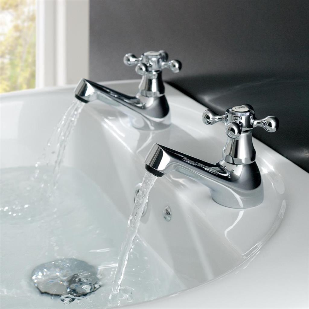 Stenhouse (Pair) Basin Taps - Chrome