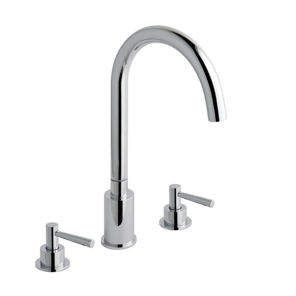 Prado Lever 3 Tap Hole Basin Mixer Tap Chrome