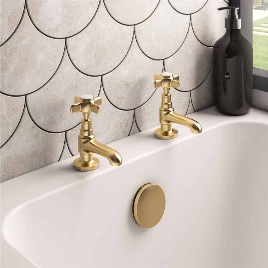Haymarket Bath Taps - Brushed Brass
