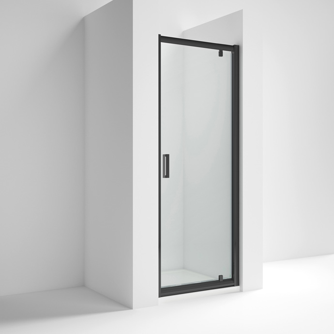 ShowerSculpt Hinged Door 800mm matt Black