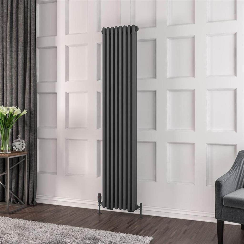 Rivassa 3 Column Rad. 1800x383mm Matt Anthracite