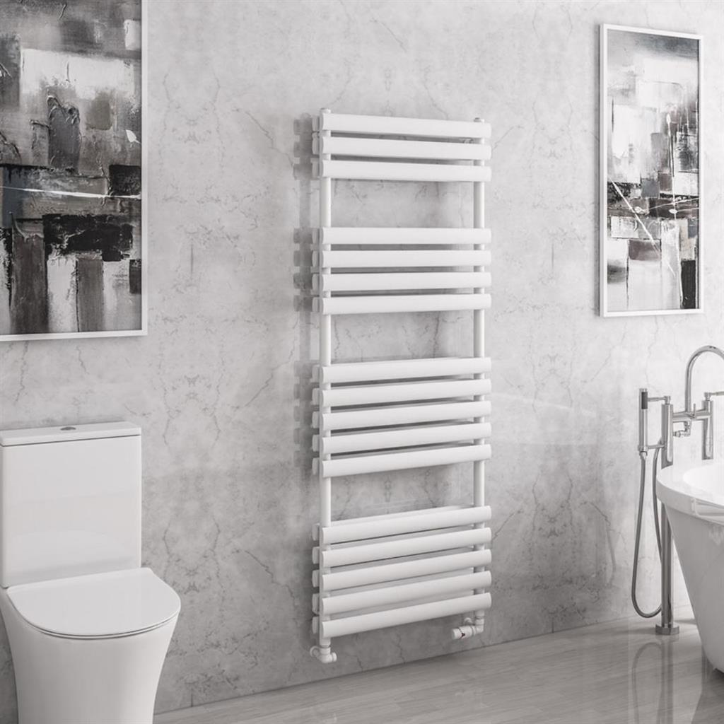 Tunstall Double 1600 x 600 Towel Rail Matt White