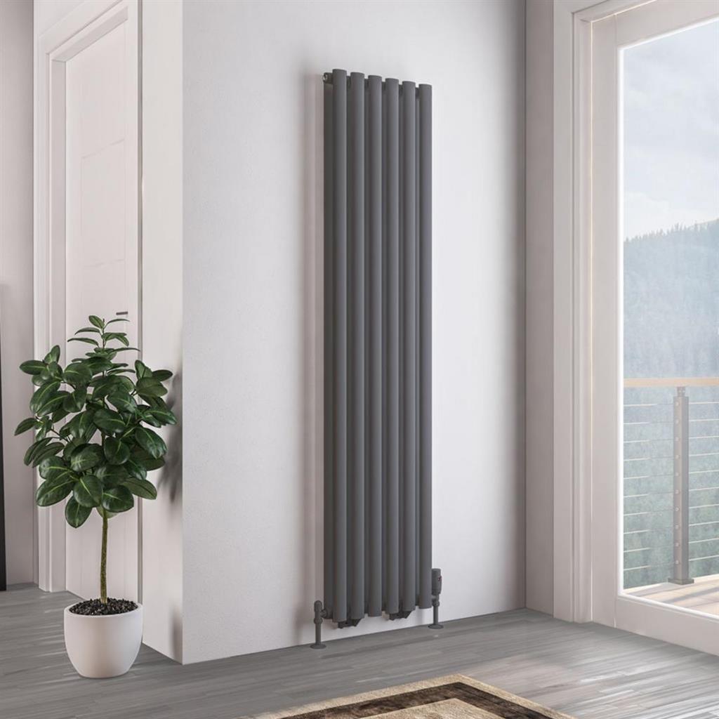 Tunstall Double 1800 x 420 Radiator Matt Anthracite