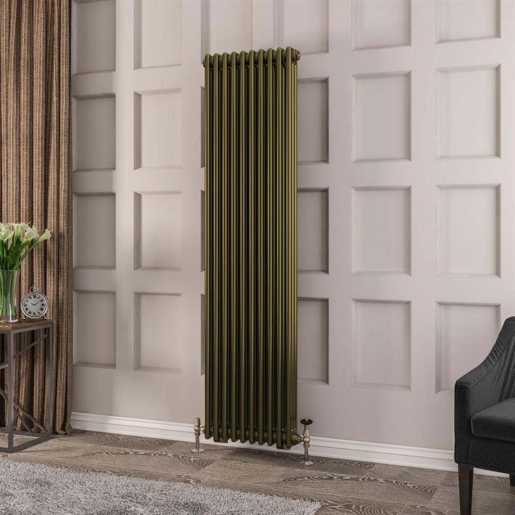 Rivassa 3 Column Radiator 1800 x 473mm Bronze Olive