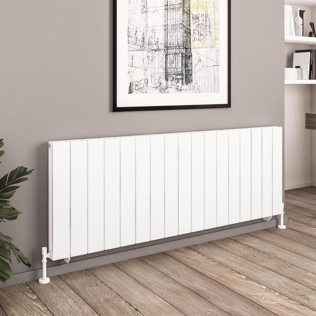 Queenswood 600 x 1649 Aluminium Radiator Matt White