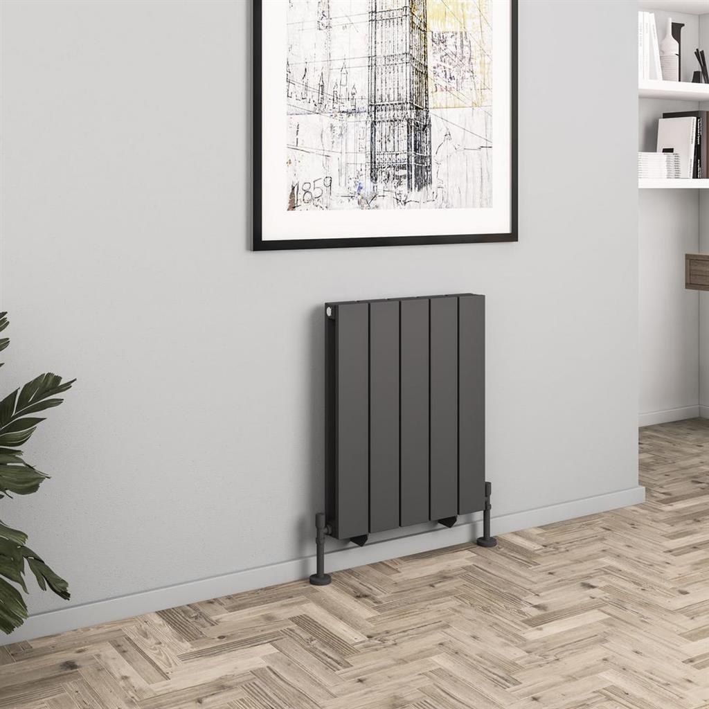 Queenswood 600 x 485 Aluminium Radiator Matt Anthracite