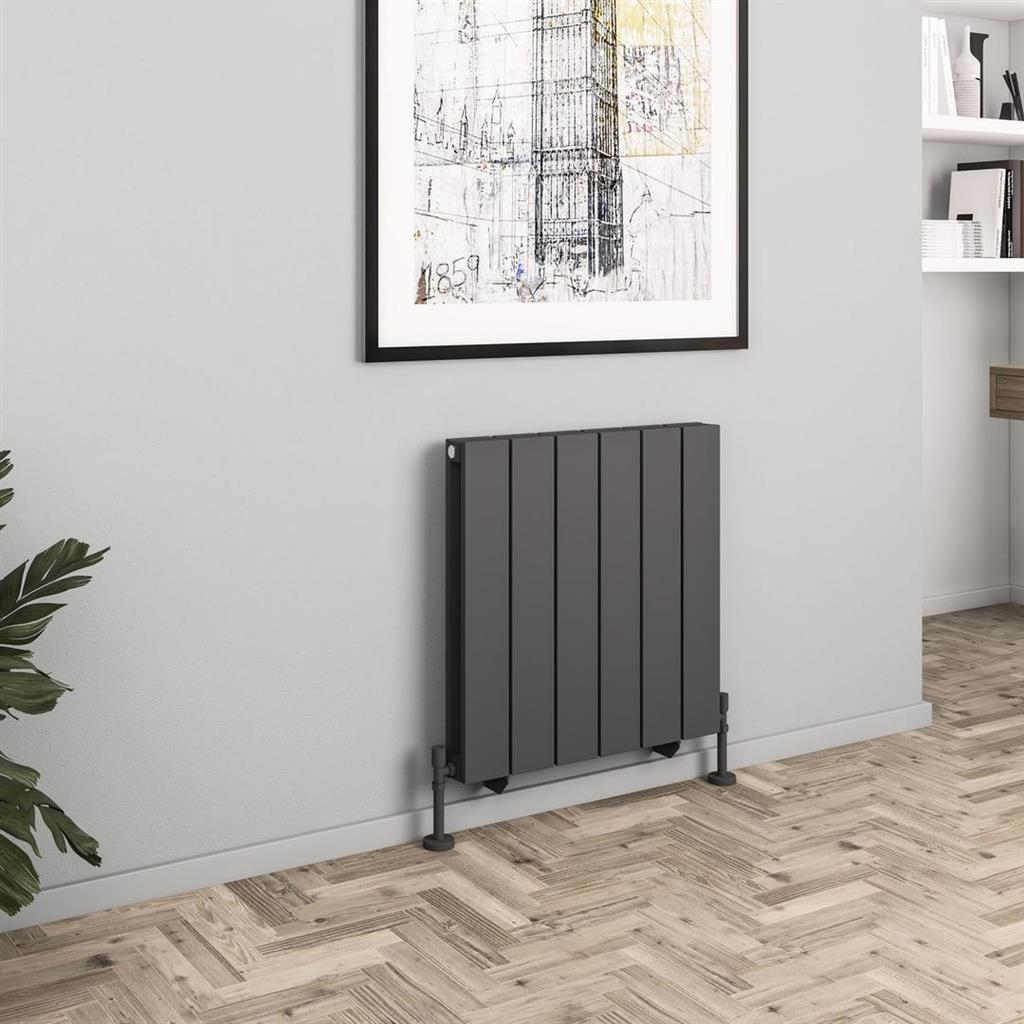 Queenswood 600 x 582 Aluminium Radiator Matt Anthracite