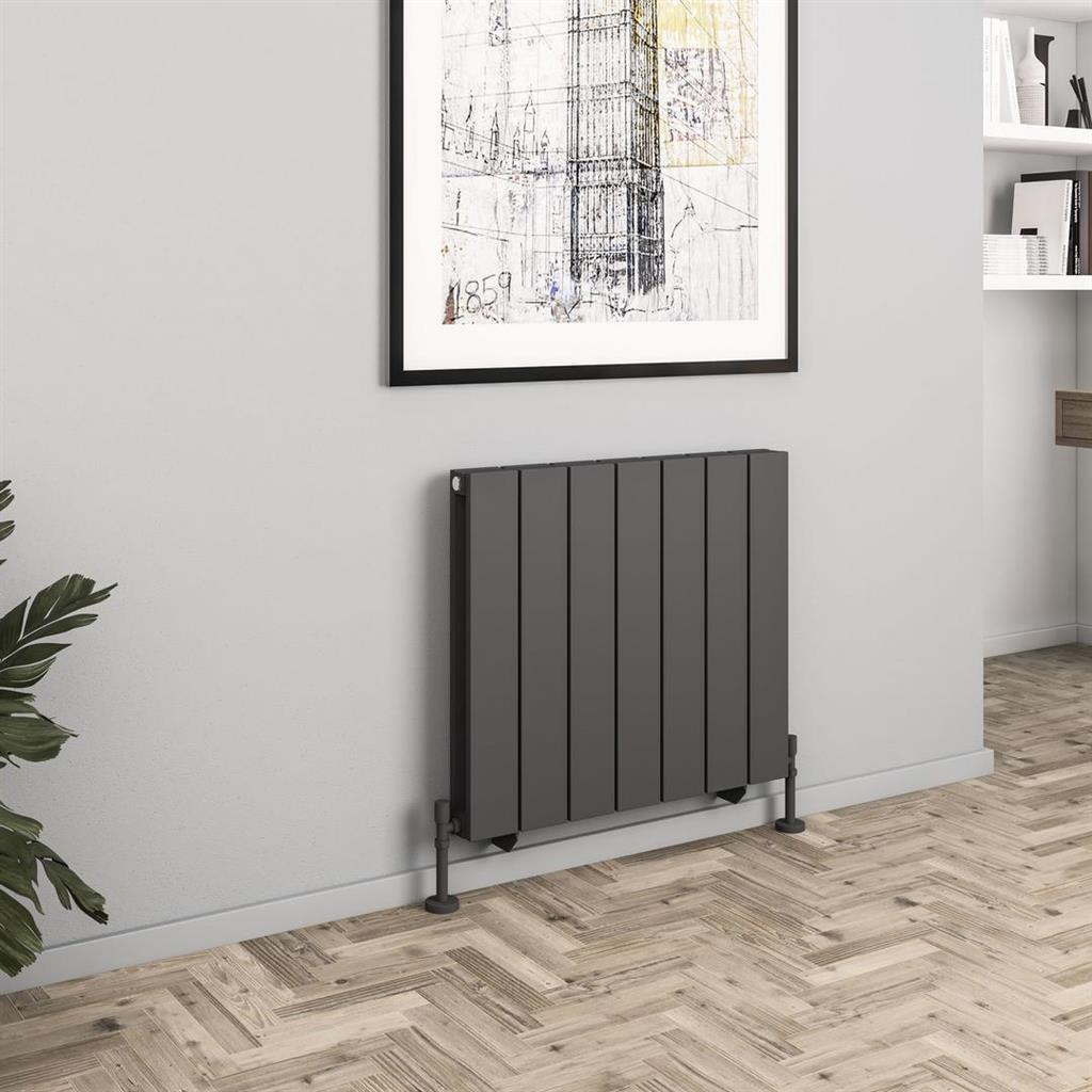 Queenswood 600 x 679 Aluminium Radiator Matt Anthracite