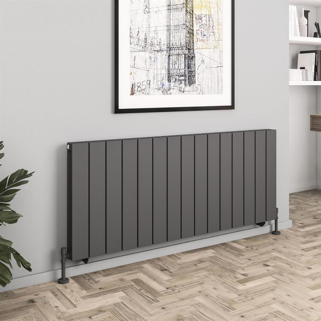 Queenswood 600 x 1455 Aluminium Radiator Matt Anthracite