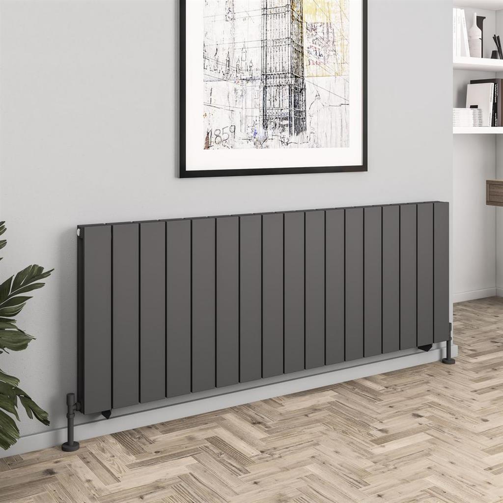 Queenswood 600 x 1649 Aluminium Radiator Matt Anthracite