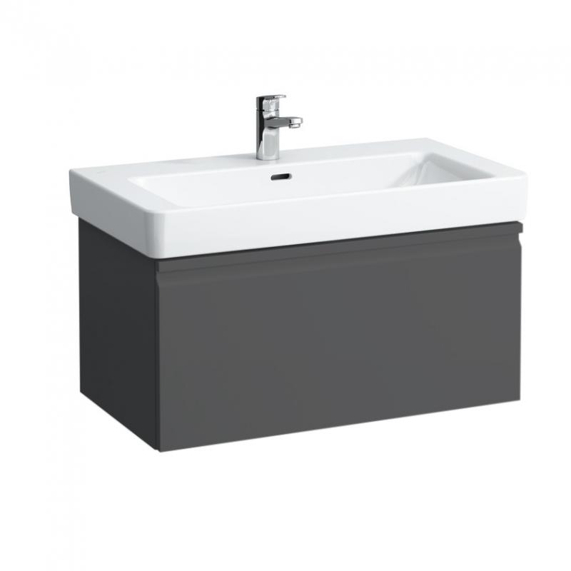 Vanity unit, 1 drawer and interior drawer, incl. drawer organiser, matches washbasin 813966 - GRAPHITE