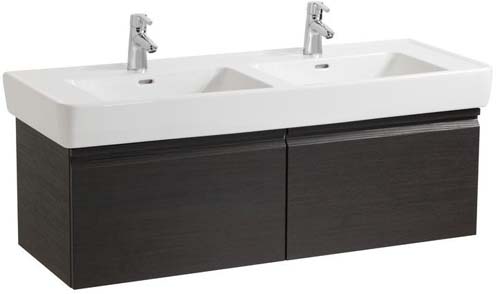 Vanity unit, 2 drawers and interior drawer, incl. drawer organiser, matches washbasin 814968 - WENGE