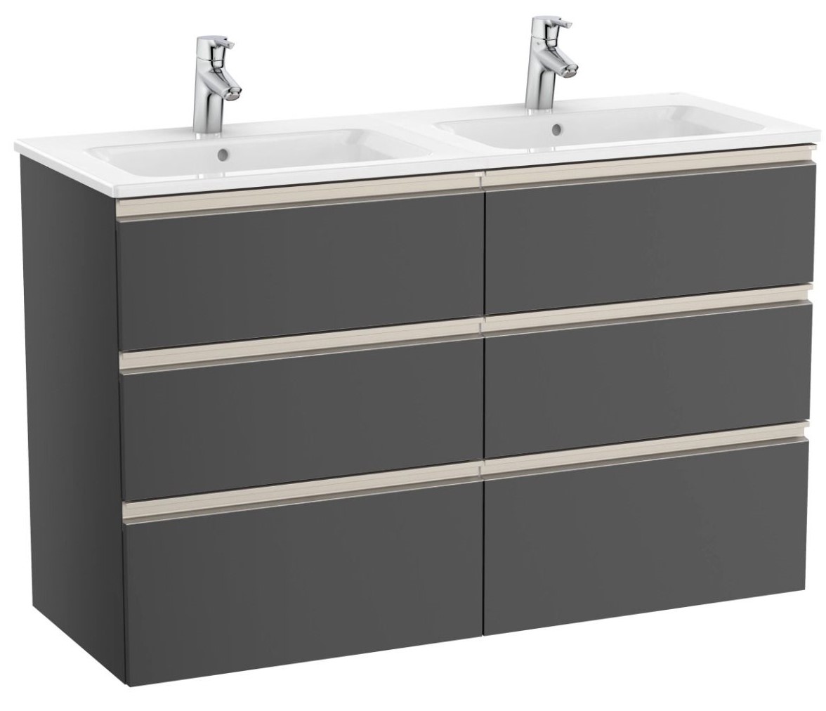 The Gap Unik (furniture with with six drawers and double basin) Anthracite Grey