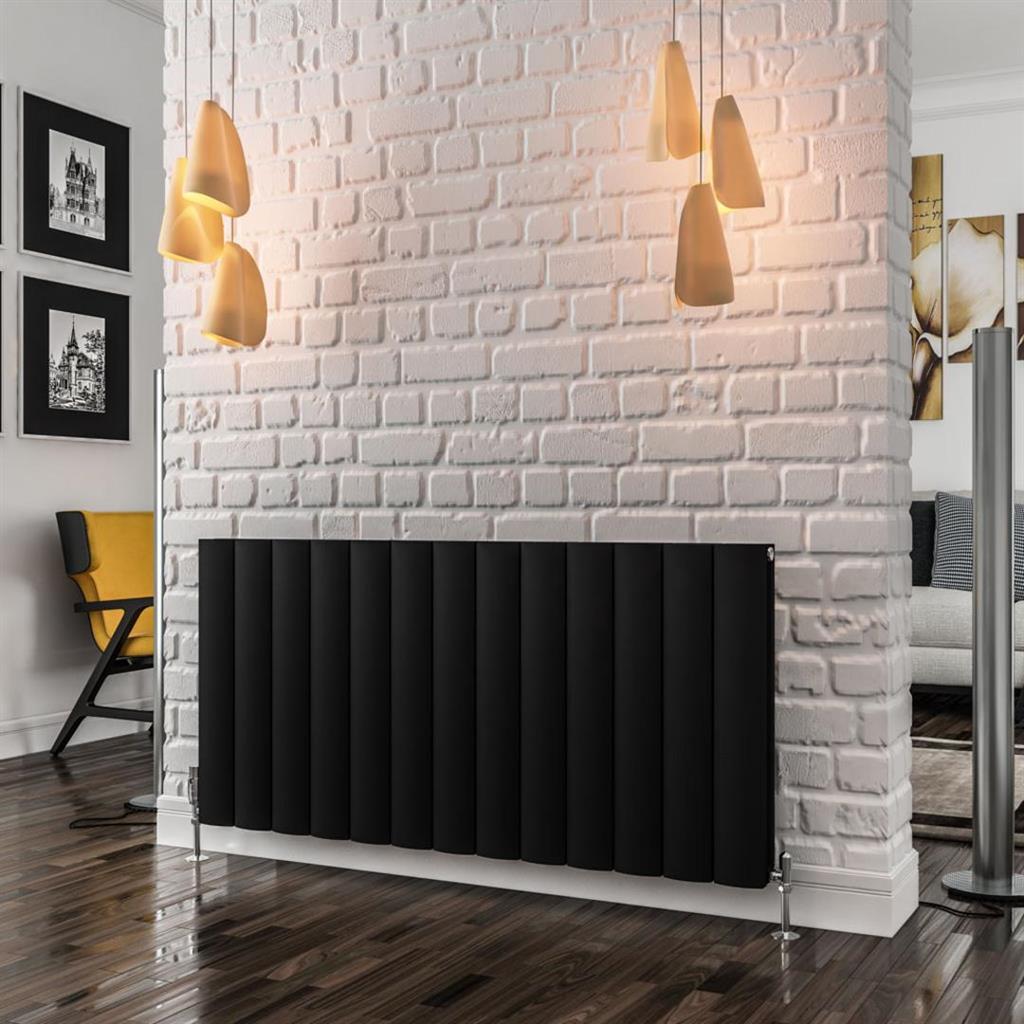 Guardia 600 x 1230 Aluminium Radiator Matt Black