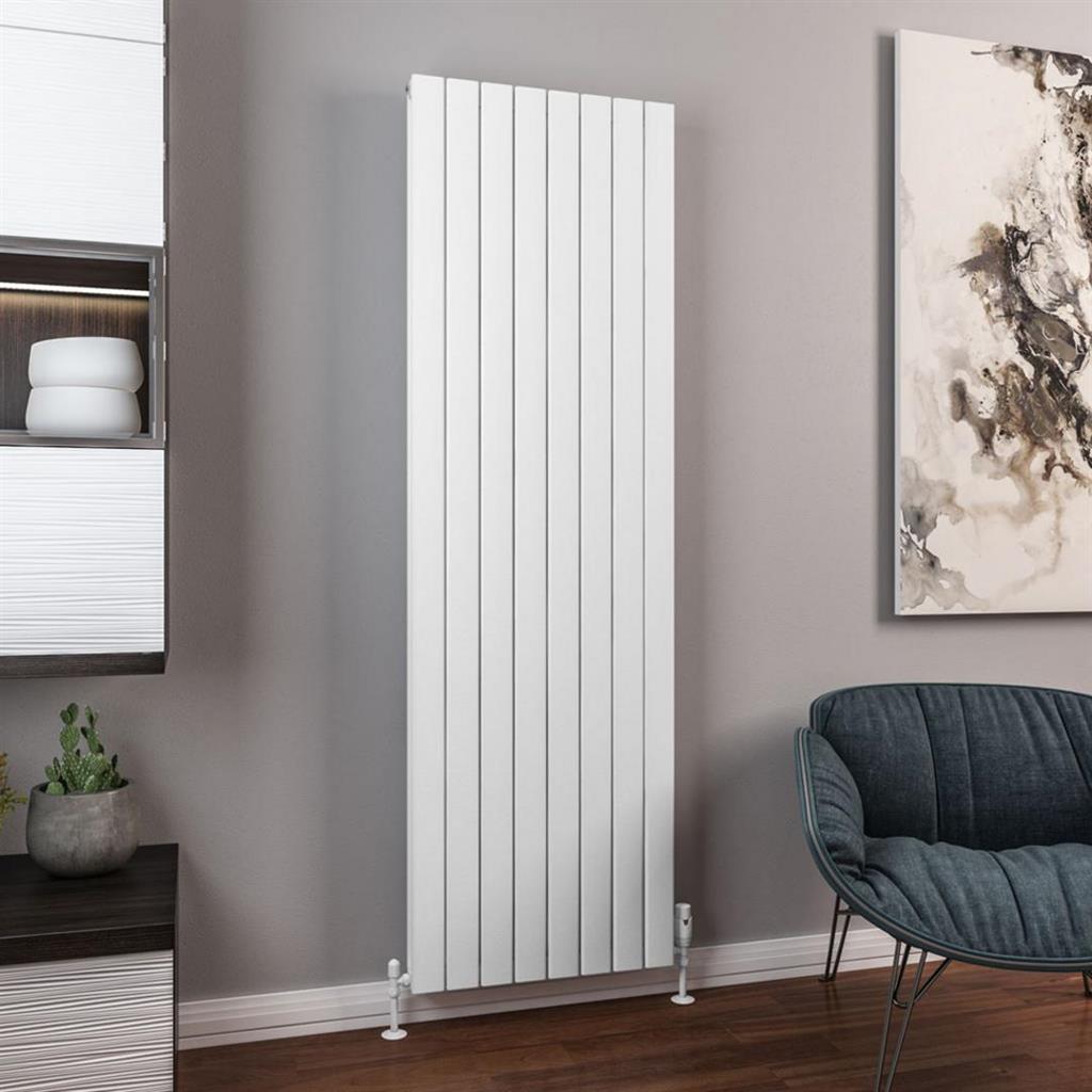 Hadleigh 1800 x 555 Aluminium Radiator Matt White