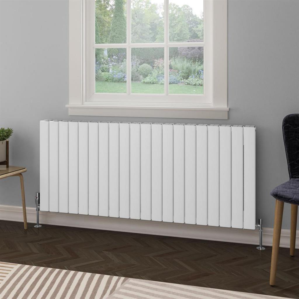 Hadleigh 600 x 1395 Aluminium Radiator Matt White